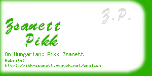 zsanett pikk business card